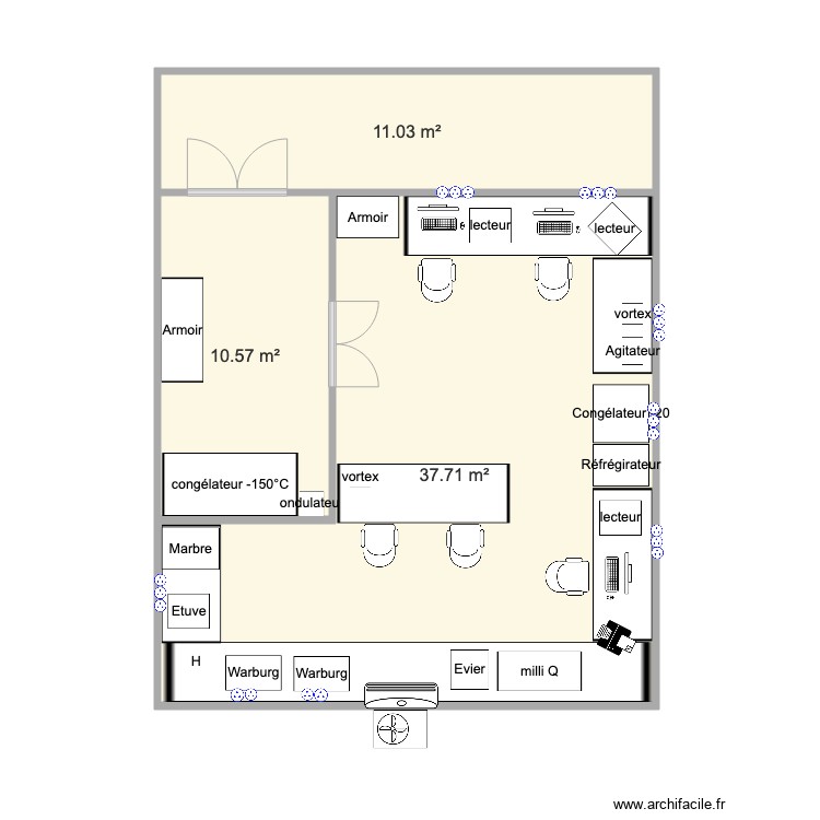 Plan ELISA 3 container. Plan de 0 pièce et 0 m2