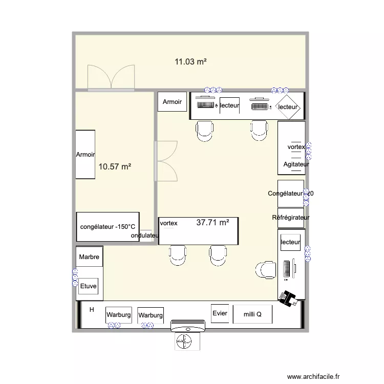 Plan ELISA 3 container. Plan de 