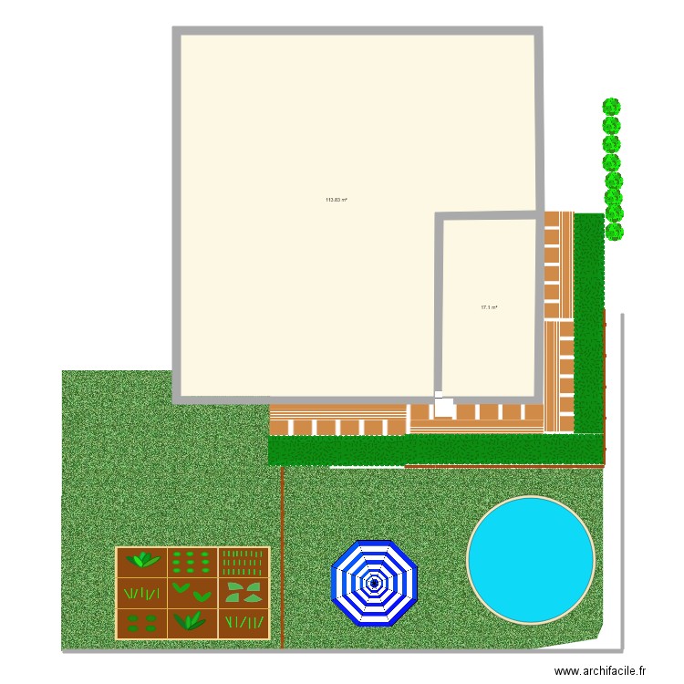 jardin maison . Plan de 0 pièce et 0 m2