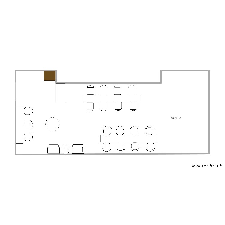 NB17 2022 V5. Plan de 1 pièce et 58 m2
