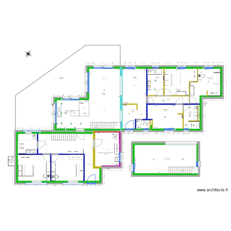 Vaunaveys Plan Projet Garage. Plan de 10 pièces et 171 m2