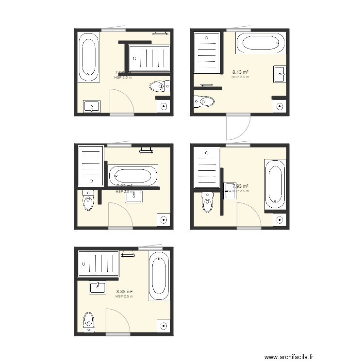 Maison container  Terrain. Plan de 5 pièces et 40 m2