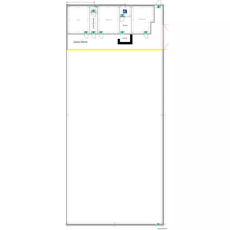 2D cloisons . Plan de 