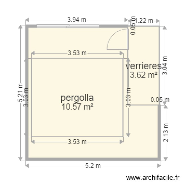 terrasse. Plan de 0 pièce et 0 m2 terrasse. Plan de 0 pièce et 0 m2