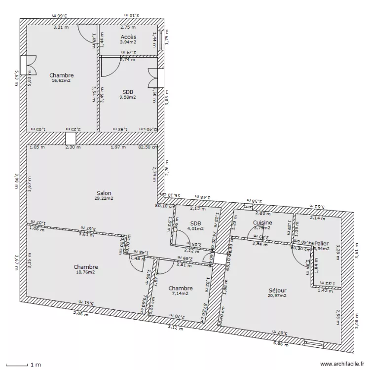 1er &eacute;tage 2. Plan de 