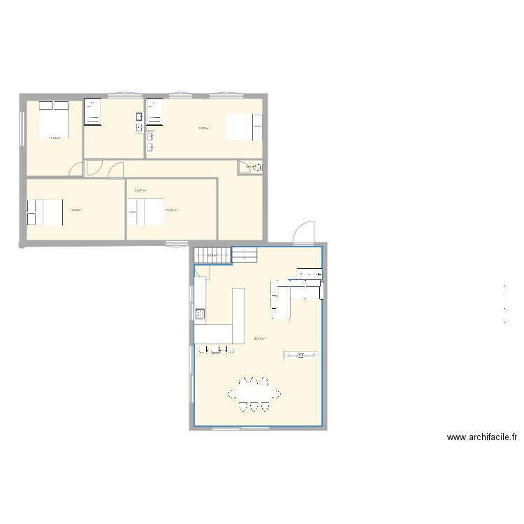 sommervieu 2. Plan de 8 pièces et 184 m2