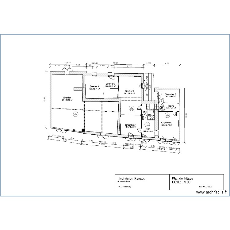 Etage avec import. Plan de 0 pièce et 0 m2