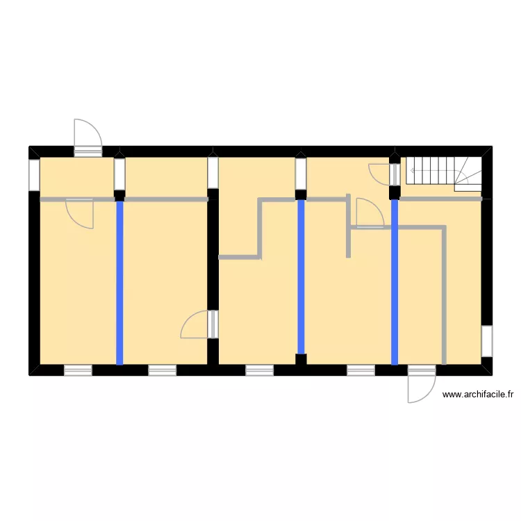 Beaurieux la poste. Plan de 1 et 76 m² Beaurieux la poste. Plan de 1 et 76 m²