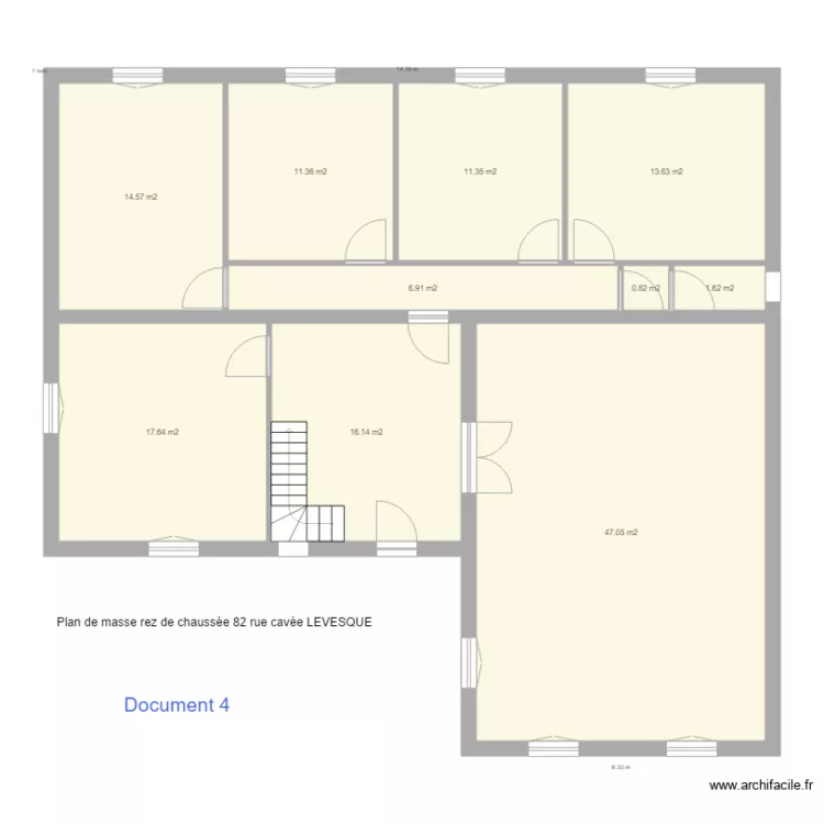 cavee leveque plan de masse apr&egrave;s rez de chauss&eacute;e. Plan de 