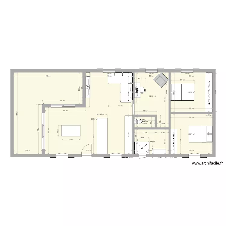 Maison t3 bis 82m2 . Plan de 