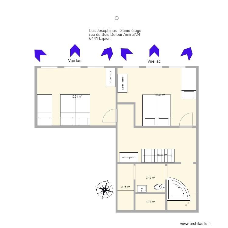 Appartement 24 haut Erpion Web. Plan de 0 pièce et 0 m2