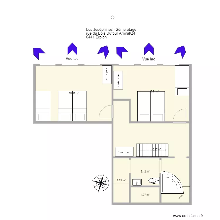 Appartement 24 haut Erpion Web. Plan de 