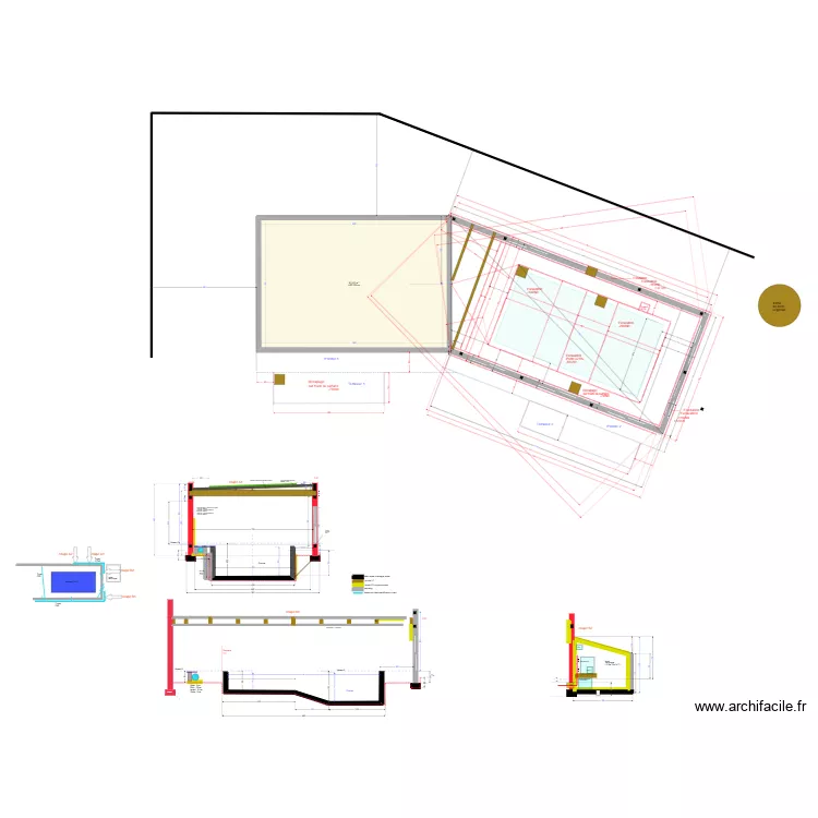 piscine béton mur brique 2024 v27 Terrassement. Plan de piscine béton mur brique 2024 v27 Terrassement. Plan de