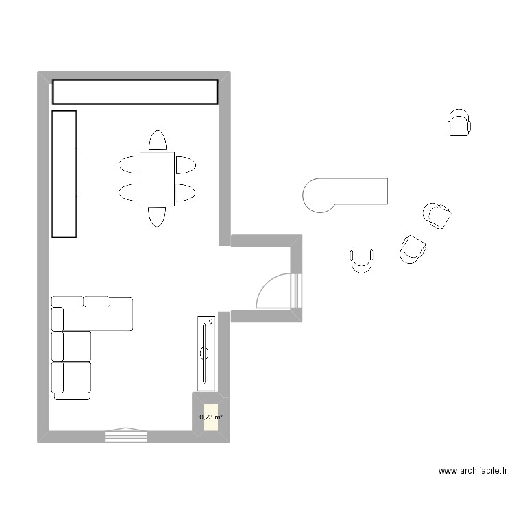 salon TOULOUSE. Plan de 1 pièce et 0 m2