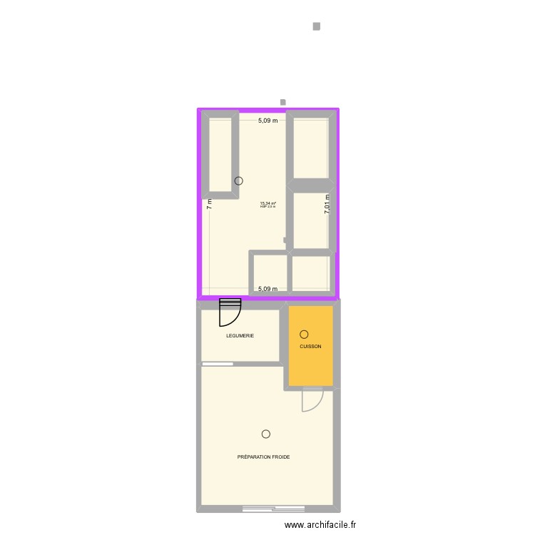 Épiais les louvres v2. Plan de 9 pièces et 85 m2