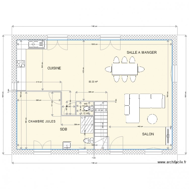 RENO MAISON YANN RDC. Plan de 0 pièce et 0 m2