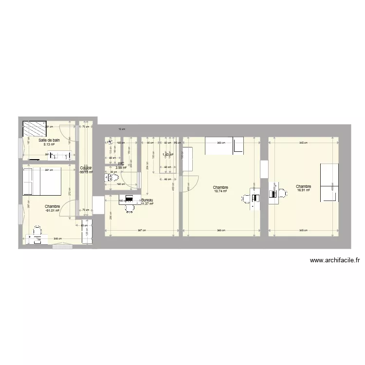 plan &eacute;tage. Plan de 