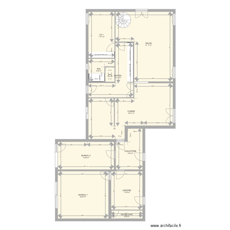 BARON RDC. Plan de 0 pièce et 0 m2