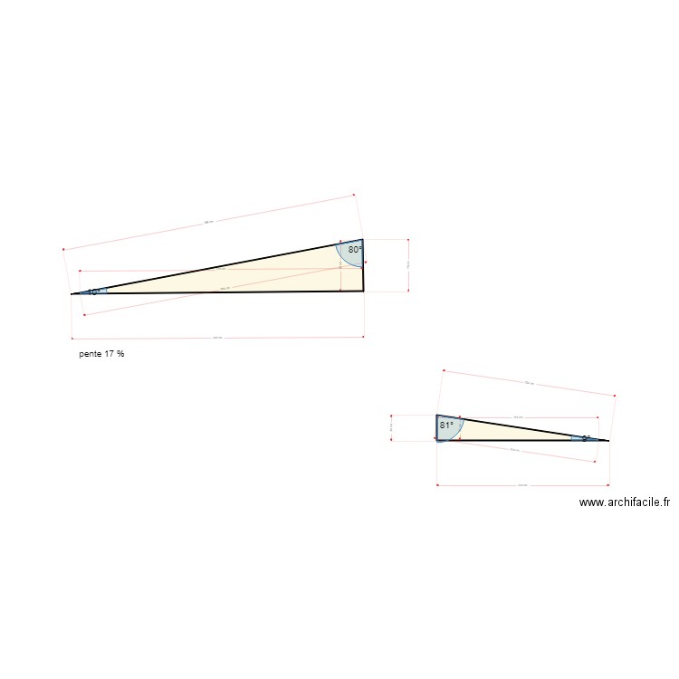 pente des toits. Plan de 0 pièce et 0 m2