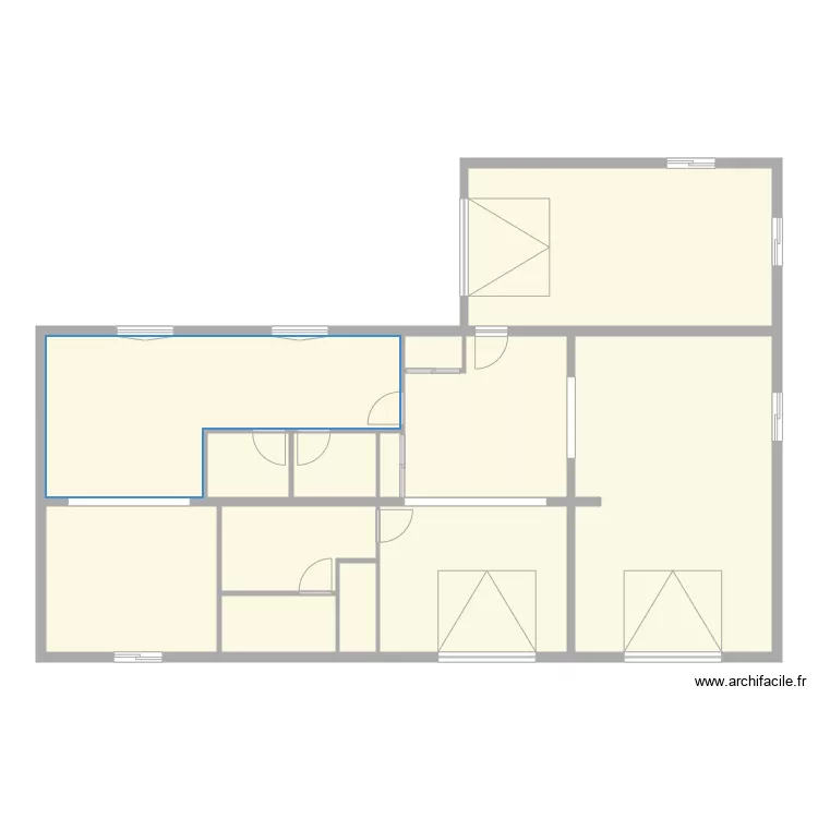 maison actuelle plan rdc. Plan de 