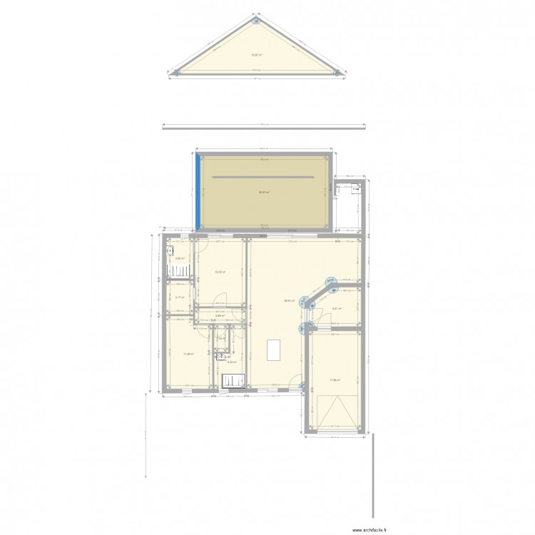 maison Chauvigny plein pieds 12 m 1. Plan de 0 pièce et 0 m2