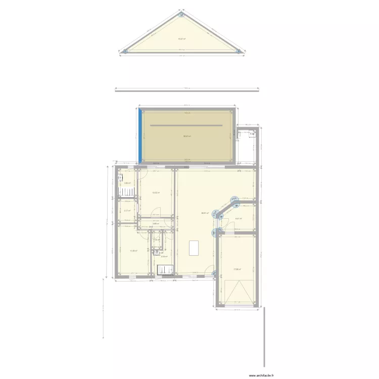 maison Chauvigny plein pieds 12 m 1. Plan de 