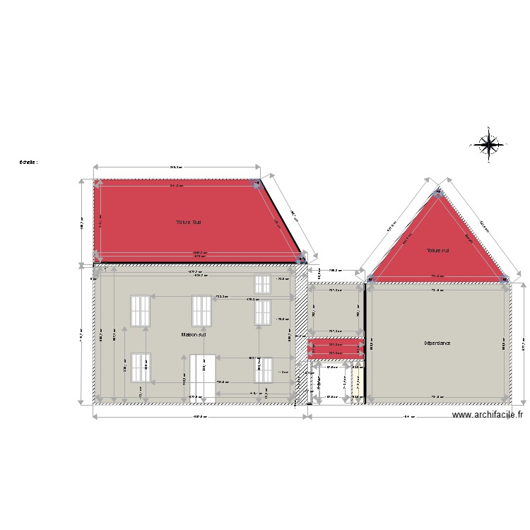 façade SUD Maison 4. Plan de 0 pièce et 0 m2