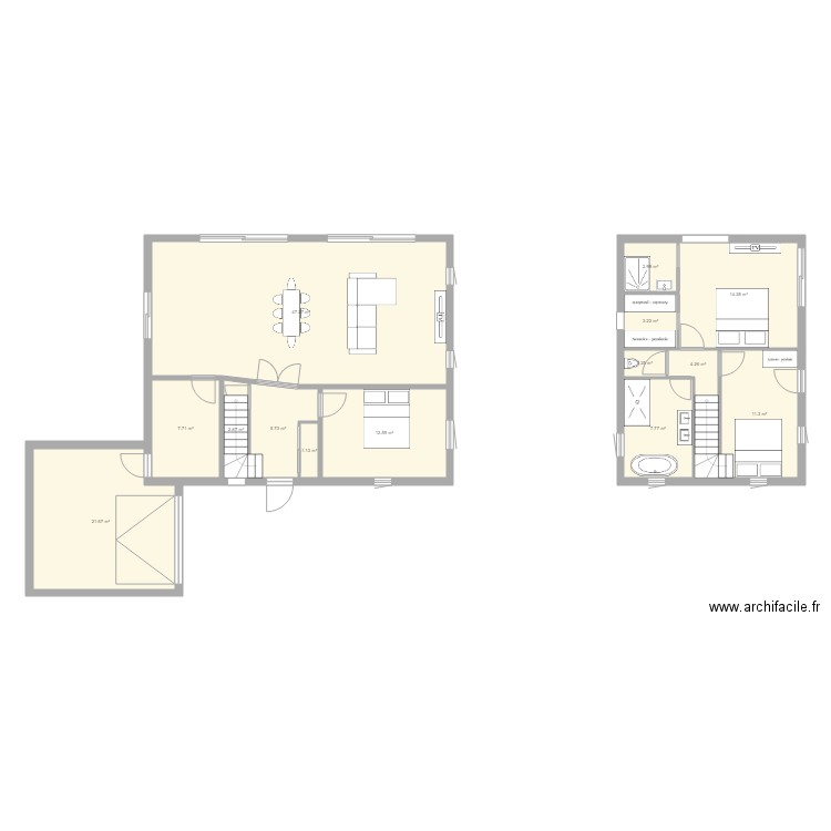 maison. Plan de 0 pièce et 0 m2