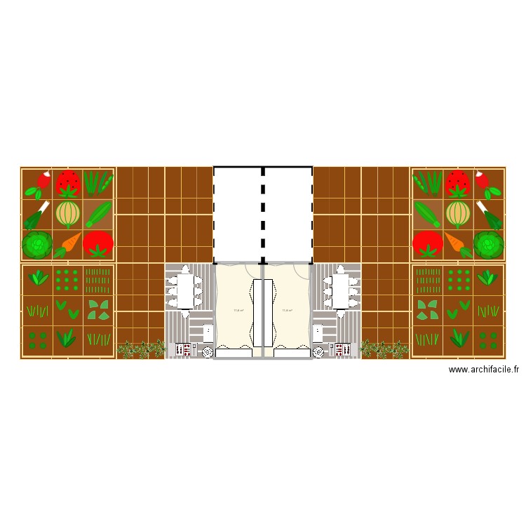 jardin. Plan de 0 pièce et 0 m2