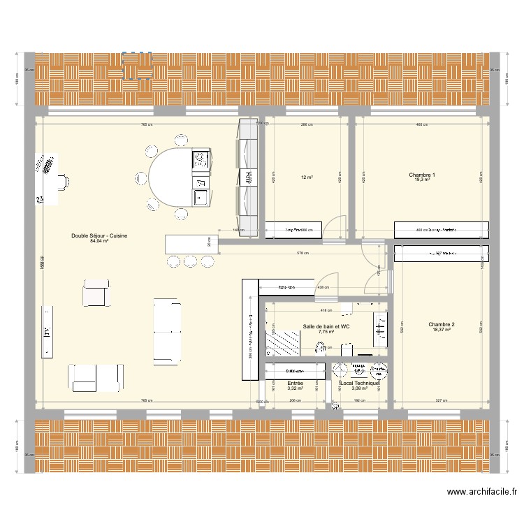 PLAN KOSSHY. Plan de 7 pièces et 148 m2