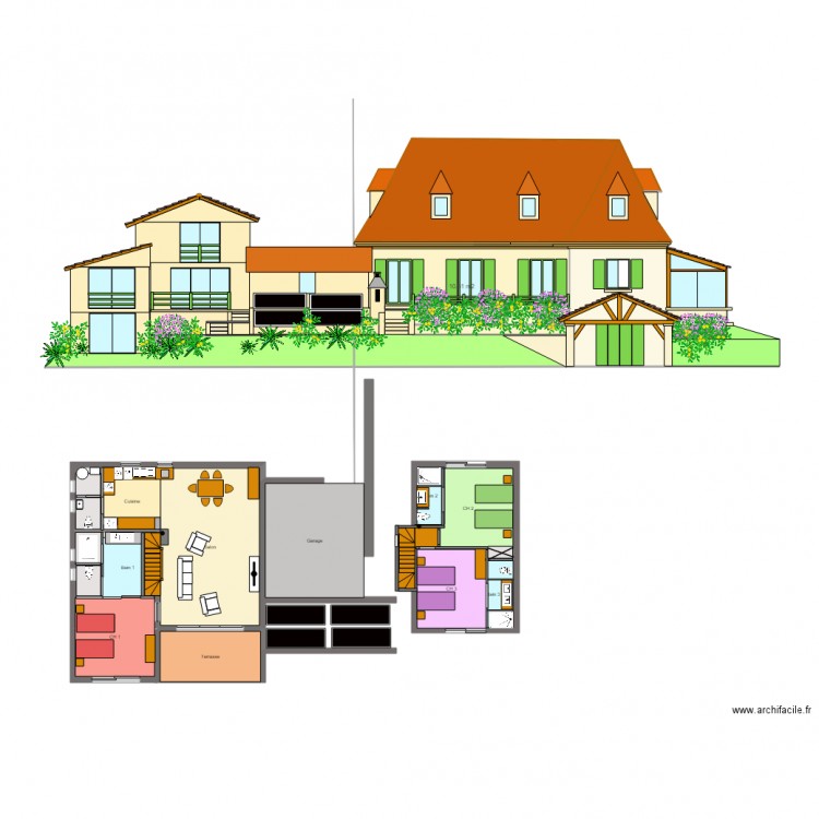 Le Pech 3  2 CH Etage. Plan de 0 pièce et 0 m2