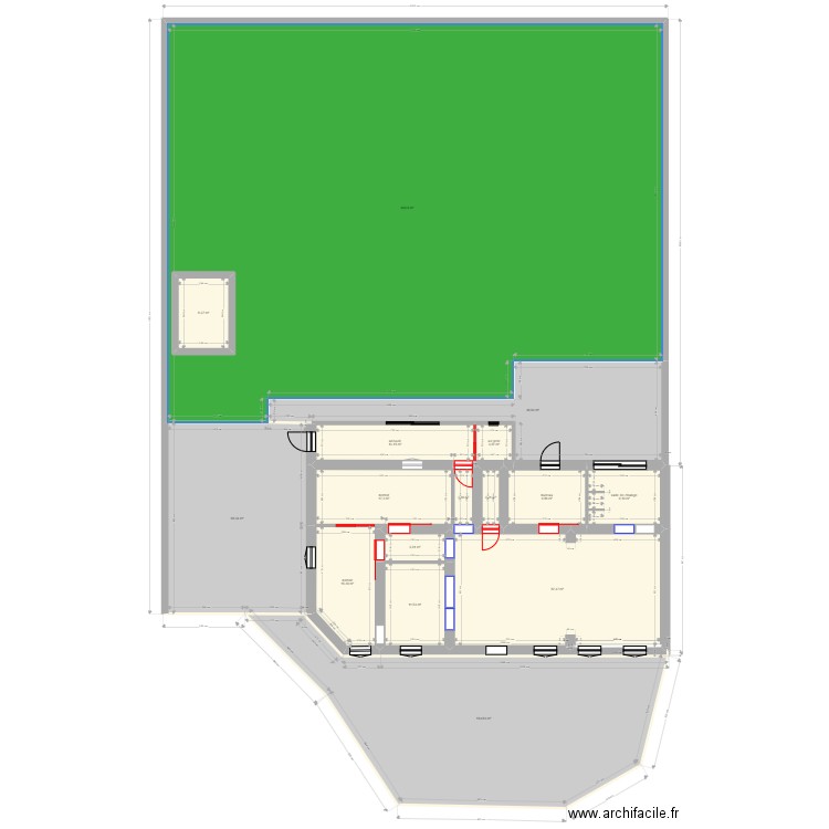 ouvertures. Plan de 0 pièce et 0 m2