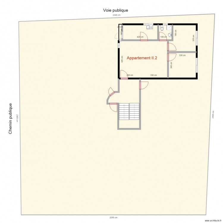 appartement II2. Plan de 8 pièces et 626 m2