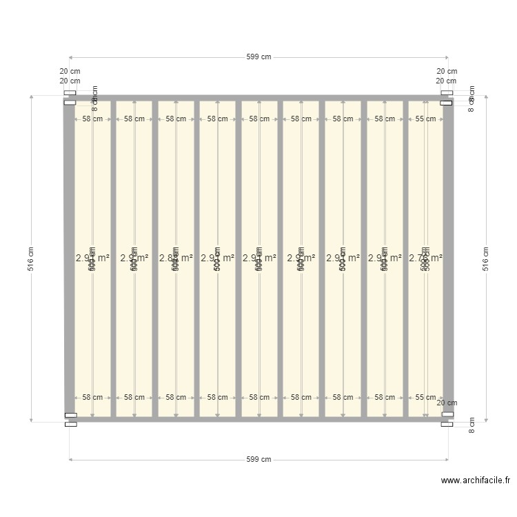 solive. Plan de 0 pièce et 0 m2