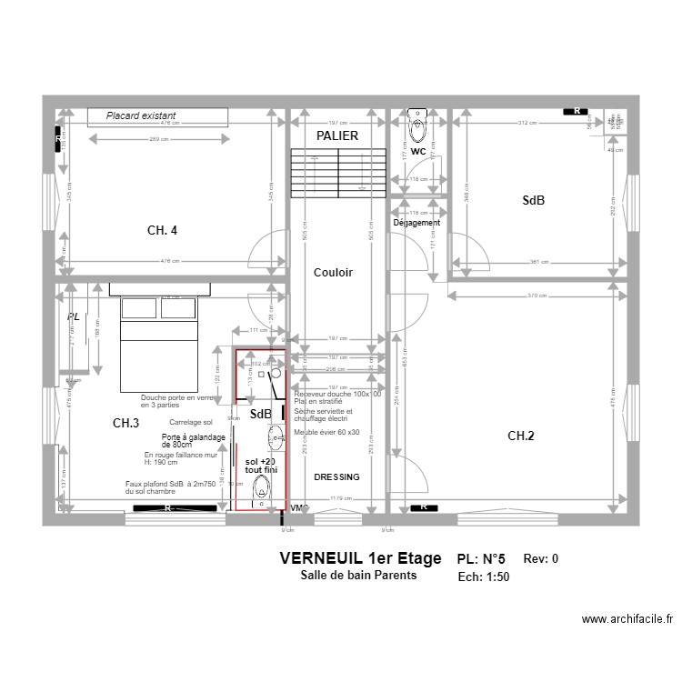 VERNEUIL 1er Etage a. Plan de 0 pièce et 0 m2