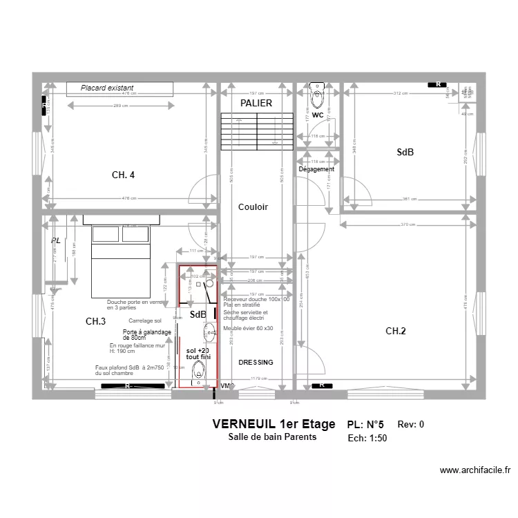 VERNEUIL 1er Etage a. Plan de 
