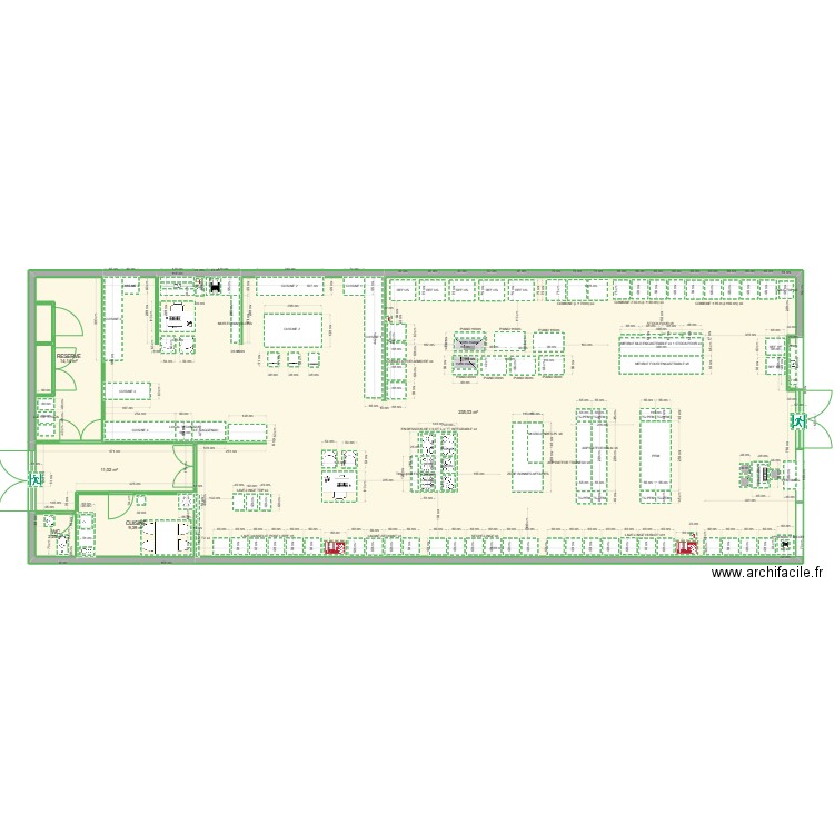 Plan 2D CDC Magasin BELONG Officiel. Plan de 5 pièces et 272 m2