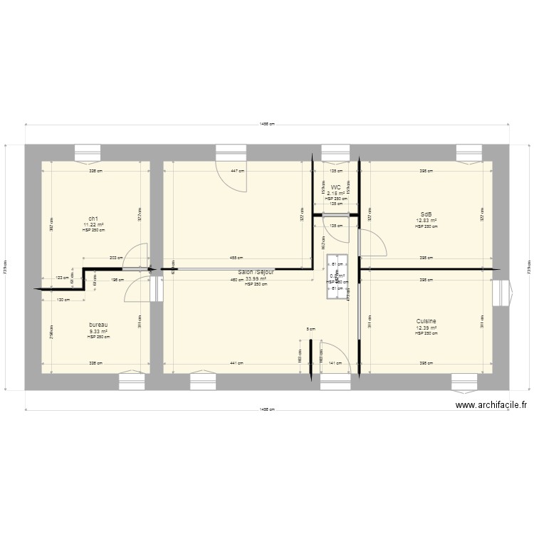 Maison et Extension. Plan de 0 pièce et 0 m2