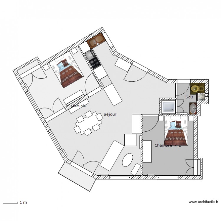 Implantation Equipements. Plan de 0 pièce et 0 m2