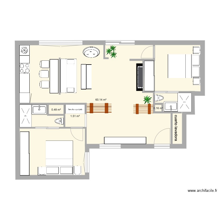 claudio Coello cocina salón 1. Plan de 0 pièce et 0 m2