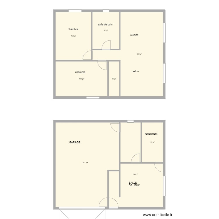 maison Denis 2. Plan de 12 pièces et 227 m2