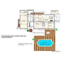 plan masse avec PISCINE HORS SOL FACADE EST