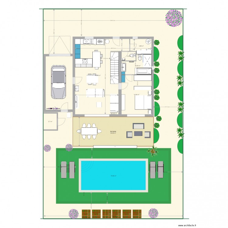 maison et jardin 1. Plan de 0 pièce et 0 m2