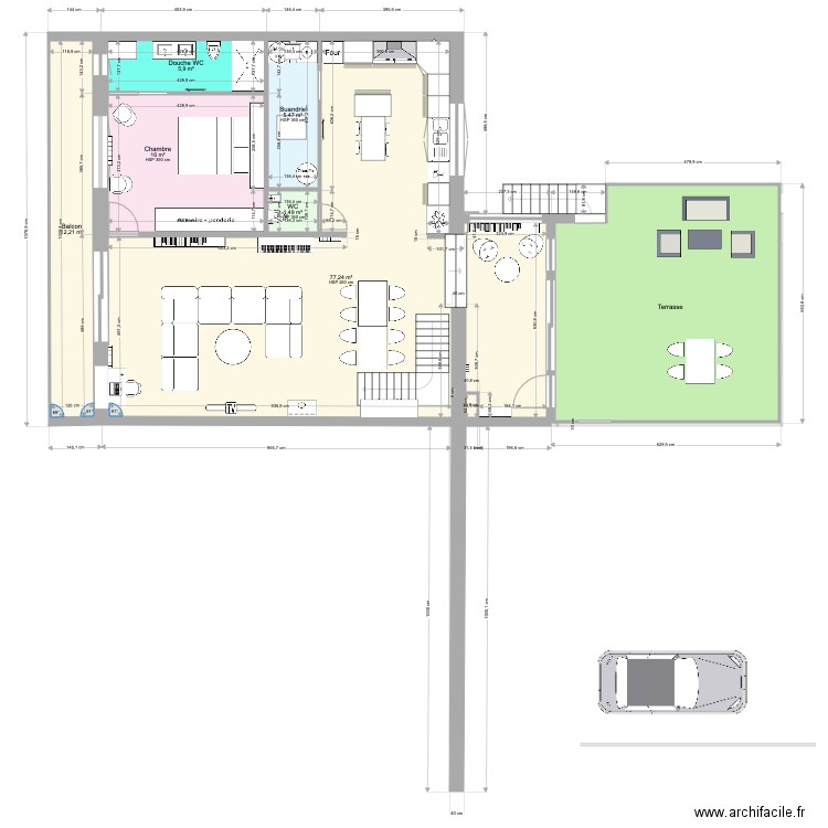 grenier 6 final. Plan de 13 pièces et 261 m2