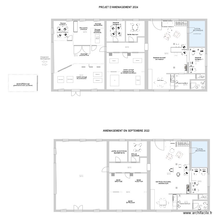 Plan atelier Mettray v3 septembre 2022. Plan de 27 pièces et 507 m2