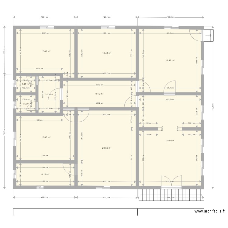 plan final mpanga 2. Plan de 11 pièces et 125 m2