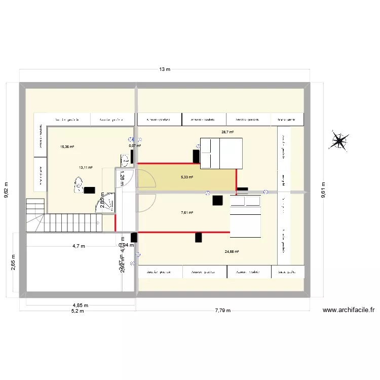 st nz RC cuis entr&eacute;e. Plan de 