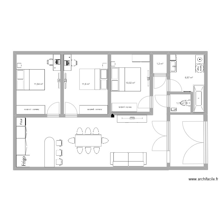 Le 107. Plan de 0 pièce et 0 m2
