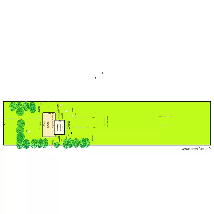 DP2 PLAN DE MASSE ETAT ACTUEL  PARTIE CONSTRUCTION. Plan de 