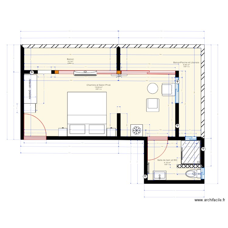 SEJOUR Modifié 2. Plan de 0 pièce et 0 m2